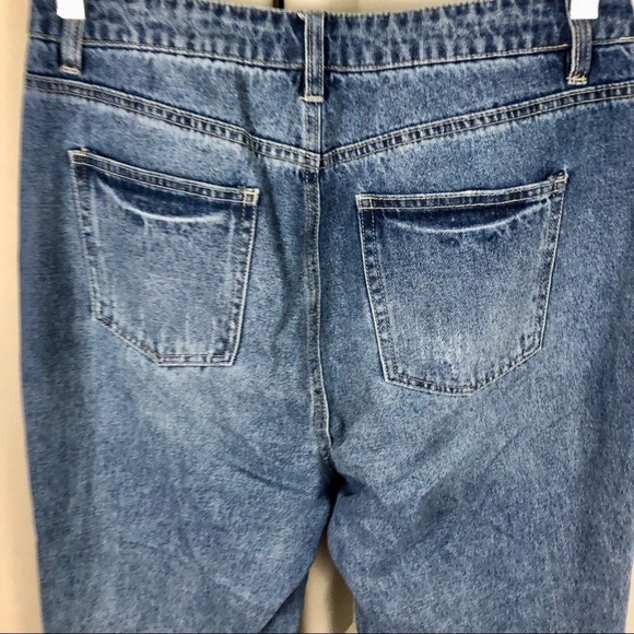 Indigo Rising high waisted ripped straight leg distressed denim jeans size 11 12 - Picture 2 of 6